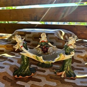 Vintage Nymphs Seashell Dish